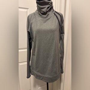 Nike Gray Fitted Long Sleeve Hoodie